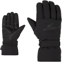 Ziener Herren GORDANUS Ski-Handschuhe/Wintersport | wasserdicht, PFC frei, Black/Graphite,