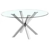 DKD Home Decor Esstisch, Stahl, Glas, Standard