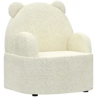 aiyaplay Kindersessel Kindersofa mit weicher Teddyfleece, Bärenform, Beige