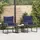 vidaXL Gartenlounge Set 7-tlg. Grau/Marineblau