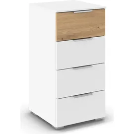 OTTO home Highboard 40 x 81 cm Weiß / Eiche