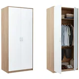 home collective Garderobenschrank 85 x 0 x 0 cm Beige/Weiß