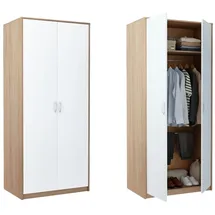 home collective Garderobenschrank 85 x 0 x 0 cm Beige/Weiß