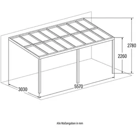 Home Deluxe Solis 557 x 303 x 278 cm grau