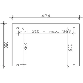 SKANHOLZ Sanremo 434 x 350 cm Fichtenholz schiefergrau