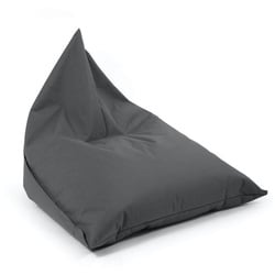 mokebo Sitzsack Der Sommerschlitten (für drinnen & draußen), Outdoor Bean Bag, Relaxliege & Sonnenliege, Kinder & Erwachsene Grau schwarz 57 cm x 58 cm x 117 cm