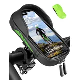 Vitalismo Fahrrad Handyhalterung Wasserdicht Lenkertasche 360°Drehbarem Motorrad Handyhalter für 4.7-6.5 Zoll Smartphone mit Regenhaube Handy Halterung Lenker Tasche Fahrradhalterung Fahrradtasche