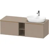 Duravit D-Neo Konsolenwaschtischunterbau wandhängend Leinen Matt 1400x550x459 mm - DE4950R04750000 DE4950R04750000