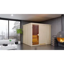Karibu Gobin inkl. 9 kW Ofen + int. Steuerung + Dachkranz