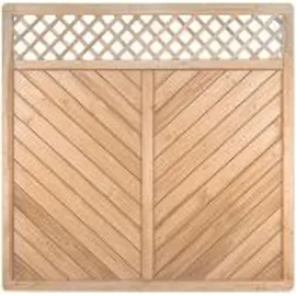 Tetzner & Jentzsch Sichtschutzelement Classic Diagonal 180 x 180 cm Holz