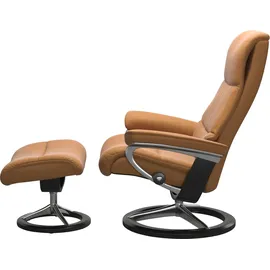 Stressless Relaxsessel "View", braun (new caramel), B:78cm H:108cm T:78cm, Sessel, Relaxsessel, mit Signature Base, Größe S,Gestell Schwarz