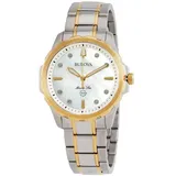 Bulova Damen Analog Automatik Uhr mit Edelstahl Armband 98P227