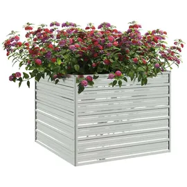 vidaXL Garten-Hochbeet 100 x 100 x 77 cm Silber