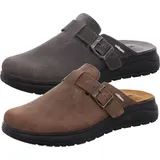 Rohde Herren Hausschuhe Pantoffeln Leder Viterbo 6992, Größe:46 EU, Farbe:Grau - Grau - 46