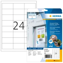 HERMA Special - Matt - selbstklebend, entfernbarer Klebstoff - weiß - 66 x 33.8
