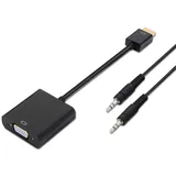 AISENS HDMI zu SVGA Konverter HDMI-A Stecker VGA Buchse 1 m Schwarz