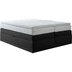Boxspringbett, schwarz, B:180cm L:200cm, WESTFALIA SCHLAFKOMFORT, Komplettbetten