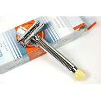Merkur Rasierer verstellbar, Chrom-Griff, lang