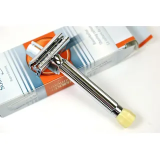 Merkur Rasierer verstellbar, Chrom-Griff, lang