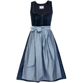 Edelnice Midi Dirndl Luna Samt Blau