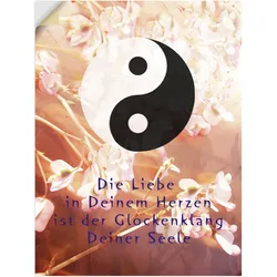 Artland Wandbild »Yin Yang Glockenklang«, Spirituelle Bilder, (1 St.), als Poster, Wandaufkleber in verschied. Größen Artland Farbe Bild(er): rot