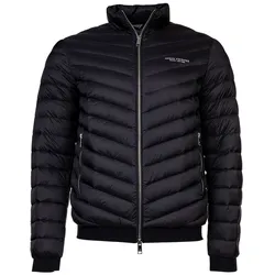 AX ARMANI EXCHANGE Herren Daunenjacke - Mikrofaser, Logo Aufdruck Schwarz 2XL