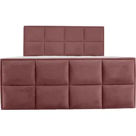 Home Affaire Boxspringbett HOME AFFAIRE "Timeo", rot (burgunderrot), B:121cm L:210cm, Komplettbetten, Boxspringbett, in den Breiten 120,140,160 & 180 cm erhältlich