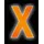 CONACORD Klebebuchstabe X Reflektierend 8 cm Orange