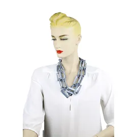 COLLEZIONE ALESSANDRO Kette mit Anhänger Pavia grau / Kunstfaser