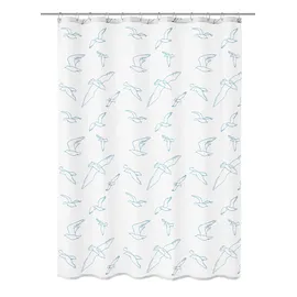 KLEINE WOLKE Duschvorhang Birdie 180 x 200 cm weiß