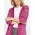 Classic Basics Shirtjacke in Magenta-Ecru-bedruckt 42