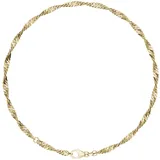 FIRETTI Fußkette FIRETTI "Schmuck Geschenk Silber 925 Körperschmuck Gold o. Rosè Singapurkette", gold (gelbgoldfarben), Fußketten, Damen, Silber 925 (Sterlingsilber), Made in Germany