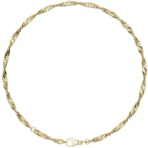 FIRETTI Fußkette FIRETTI "Schmuck Geschenk Silber 925 Körperschmuck Gold o. Rosè Singapurkette", gold (gelbgoldfarben), Fußketten, Damen, Silber 925 (Sterlingsilber), Made in Germany