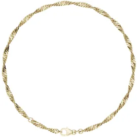 FIRETTI Fußkette FIRETTI "Schmuck Geschenk Silber 925 Körperschmuck Gold o. Rosè Singapurkette", gold (gelbgoldfarben), Fußketten, Damen, Silber 925 (Sterlingsilber), Made in Germany