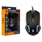 Forever Liocat MX 357C Gaming Maus, 1.8m Kabelgebunden USB 2400DPI Beleuchtet RGB 6 Tasten für Notebook, PC, Laptop, Computer Schwarz - Schwarz