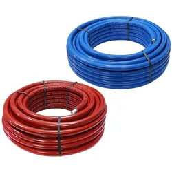 26x3mm vorisoliertes Aluminium-Mehrschicht-Verbundrohr mit DVGW und SKZ Zulassung (Ausführung: 25 m - 6 mm isoliert. blau)