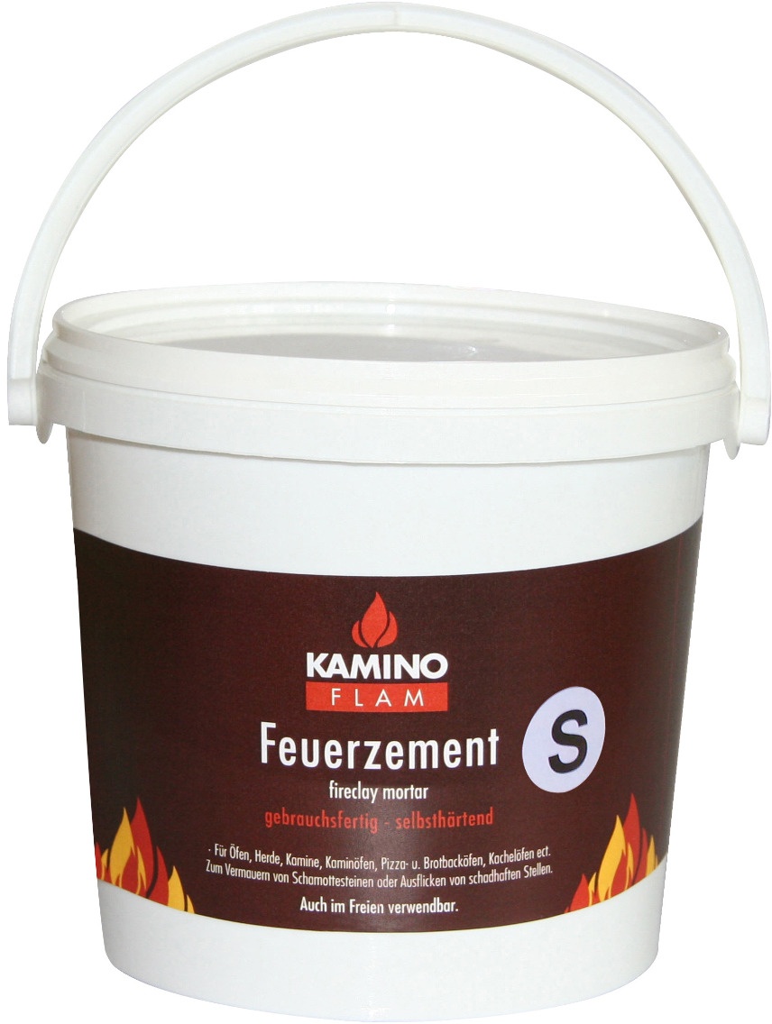 Feuerzement 3 kg Eimer hitzebeständig bis 1000 °C gebrauchsfertig