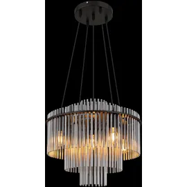 GLOBO GORLEY 5-flg. Ø 50 cm rund schwarz matt