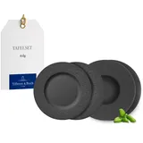 Villeroy & Boch Manufacture Rock Teller-Set 4er Set schwarz