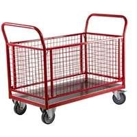 DEMA - Transportwagen 500kg Gitterwagen Mit Plattform Und 4 Gummirädern Für Industrie
