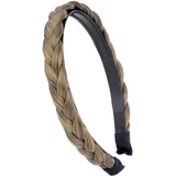 Bobiya Stirnband aus Kunsthaar, geflochtenes Haarband, geflochtene Zöpfe mit Zähnen, Haarband-Accessoires für Damen und Mädchen (Dunkelblond)