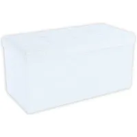 Intirilife Sitzhocker mit Stauraum 76 x 38 x 38 cm Weiß