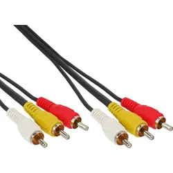 InLine Cinch Kabel - Audio/Video 3x Cinch - Stecker / Stecker - 10m
