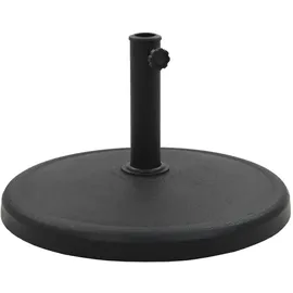 vidaXL Schirmständer Rund 19 kg Polyharz Schwarz