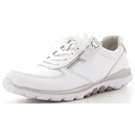 GABOR Comfort Sneaker Low - Weiß Glattleder Größe: 37.5 Normal