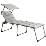 Solax Sunshine Komfort-Sonnenliege 193 x 67 x 32 cm Grau