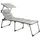 Solax Sunshine Komfort-Sonnenliege 193 x 67 x 32 cm Grau