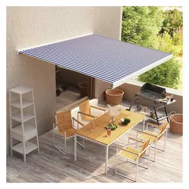 vidaXL Markisenbespannung Canvas 400 x 300 cm blau