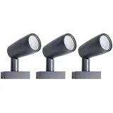 LEDVANCE Smart + WiFi LED Gartenstrahler Garten Spot 3er Set dunkelgrau 478497