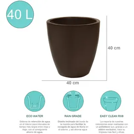 Wellhome Runder Blumentopf 40 x 40 cm Bronze